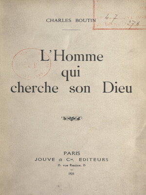 cover image of L'homme qui cherche son Dieu